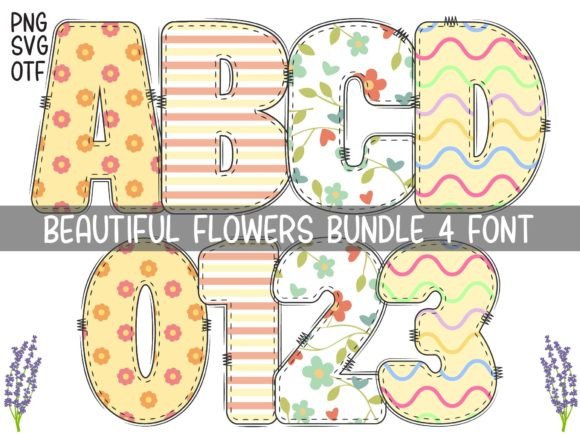 Beautiful Flowers: A Vibrant Color Font for Whimsical Designs