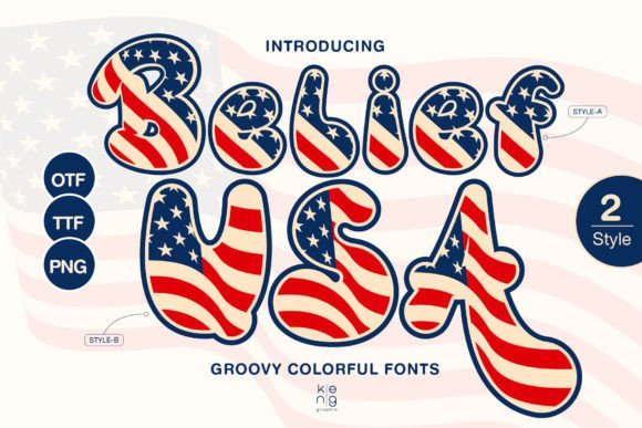 Belief Usa: A Retro Color Font for Bold, Eye-Catching Designs