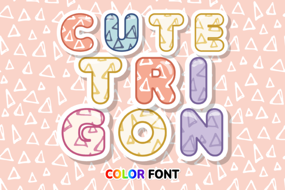 Cute Trigon: A Modern Color Font for Creative Projects