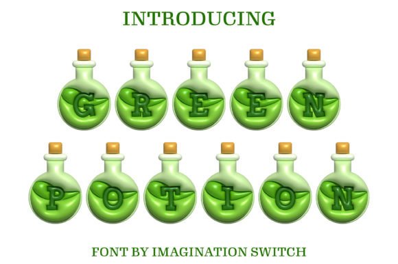 Green Potion: A 3D Display Font for Bold, Dimensional Design
