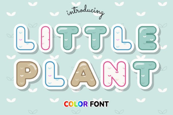 Little Plant Font: Design with Organic Leaf Pattern Charm