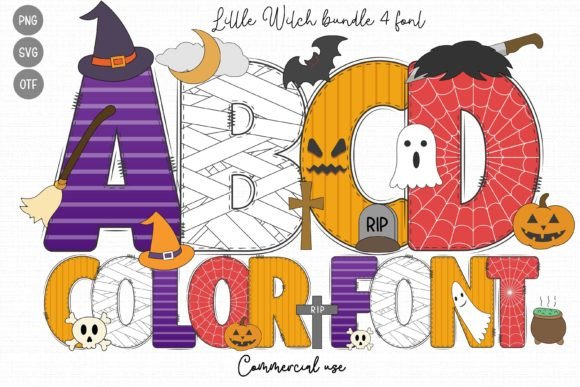 Little Witch: A Detailed Halloween Font for Creative Projects