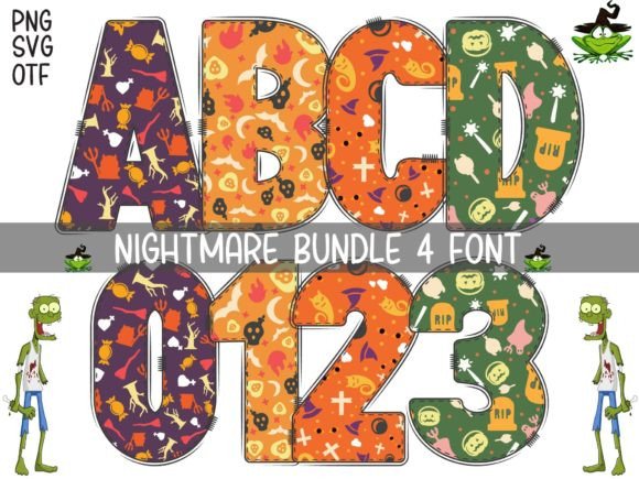 Nightmare: The Color Font for Standout Halloween Design