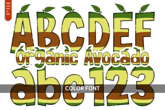 Organic Avocado: A Playful Font for Creative Projects