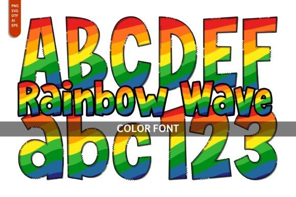 Rainbow Wave: A Playful Typeface for Creative Projects