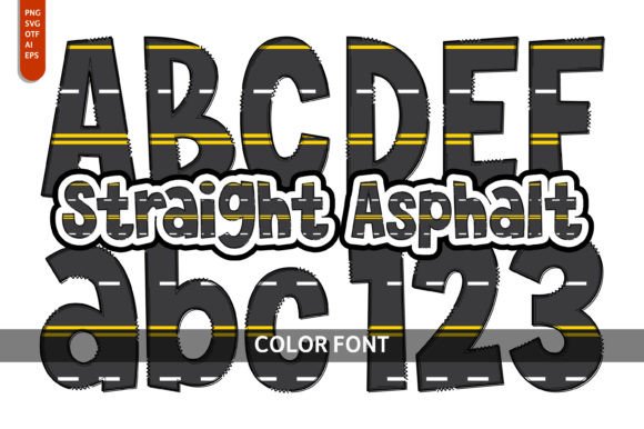Straight Asphalt: A Colorful Font for Playful Design Projects